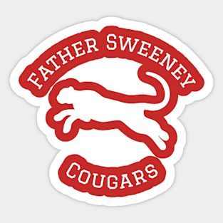 Father Sweeney Cougars (white) Sticker